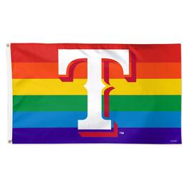 WinCraft - Texas Rangers 3' x 5' Single-Sided Deluxe Team Pride Flag - Multicolor