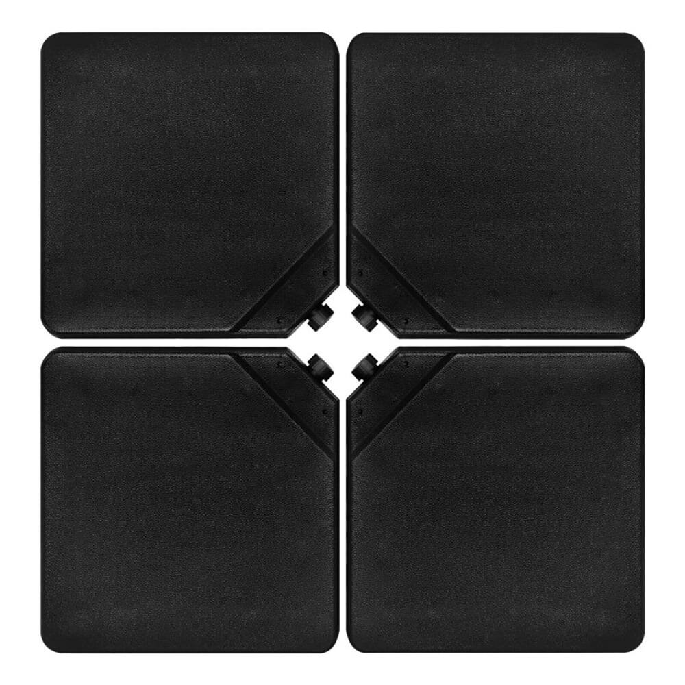 Alt View 1. Pefilos - 4 Pieces 13L Cantilever Offset Patio Umbrella Base with Easy-Fill Spouts Patio Market Table Umbrella - Black.
