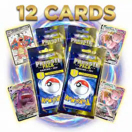 Pokémon - 4-Pack Presstine Pokemon Presstipack 3-Card Packs - 12 Cards Total - Black