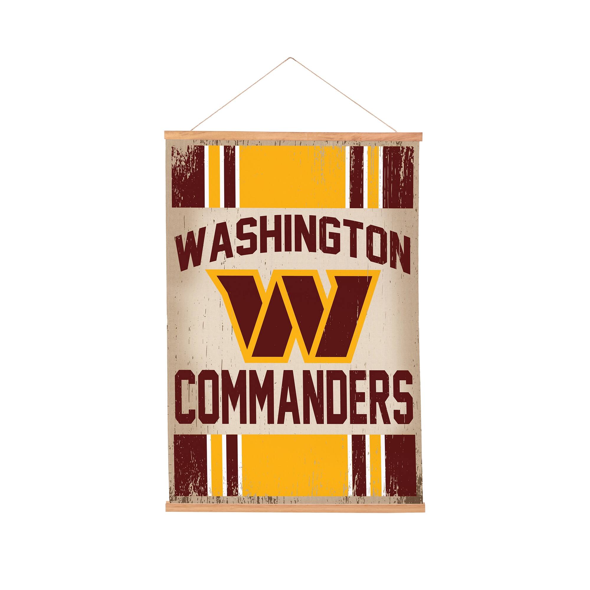 Washington Commanders 24" x 36" Antique Style Canvas Wall Art Tapestry with Wood Frame