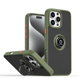 Entronix - iPhone 14 Pro Case with Kickstand - Durable Matte Gripstand Design - Green