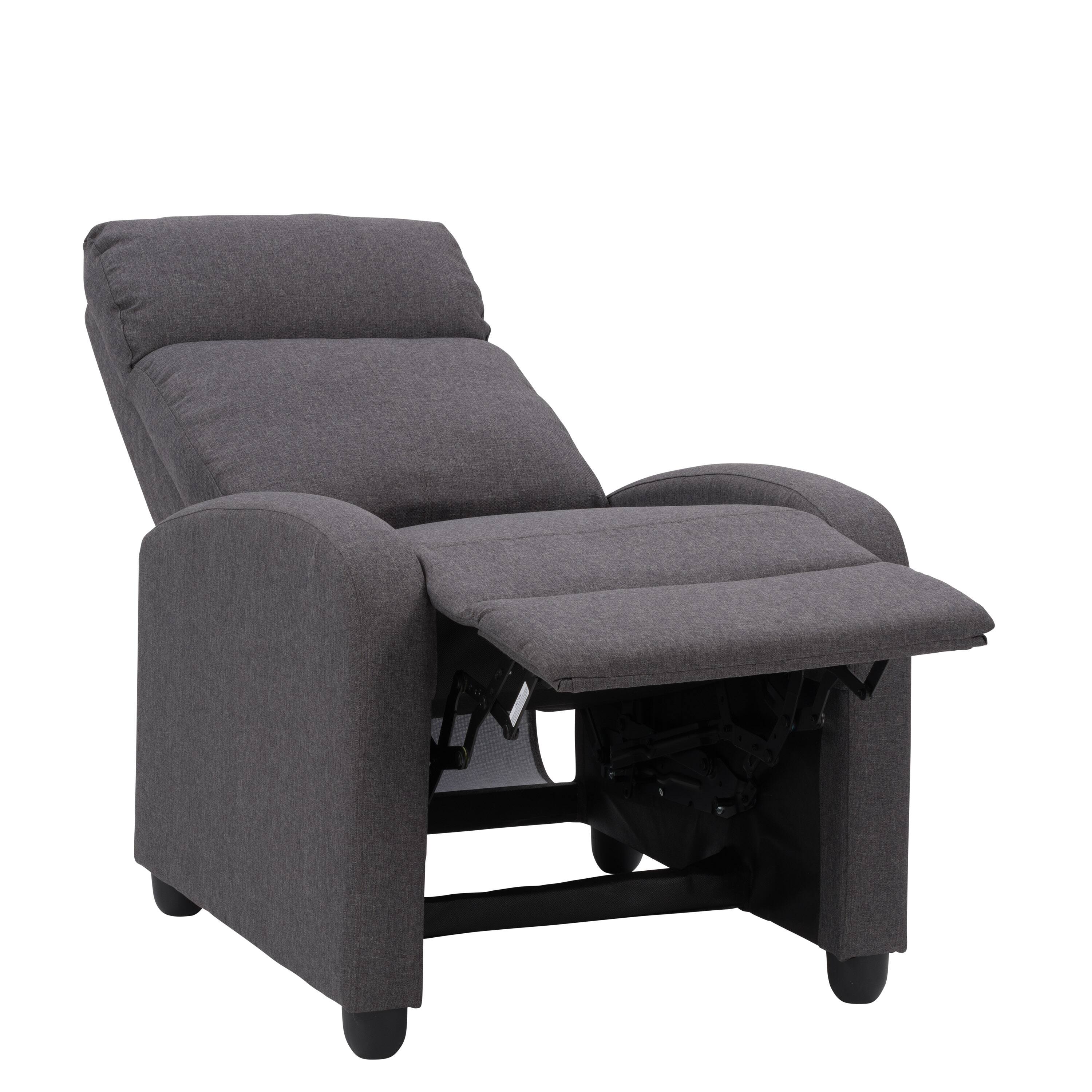 Alt View 13. CorLiving - Oren Fabric Recliner - Dark Grey.