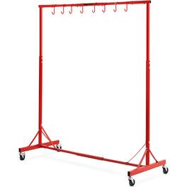 VEVOR - Painting Rack, 1500 -2000 mm Adjustable Height, 66 lbs Capacity Automotive Paint Rack Stand - Red