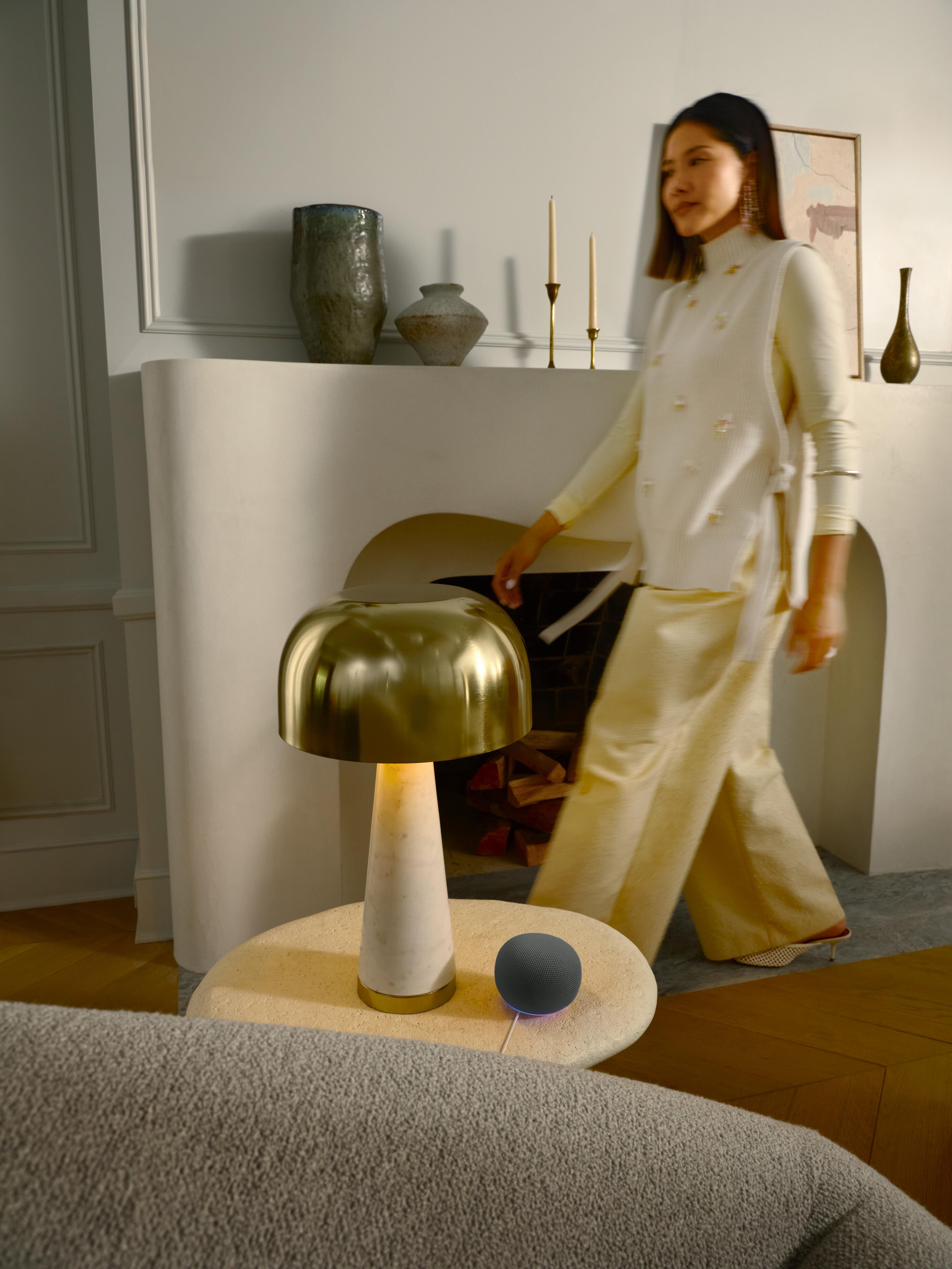 Alt View 10. Google - Home Speaker (Coming Spring 2026) - Smart Speaker with Gemini For Home Voice Assistant and 360-Degree Sound - Hazel.