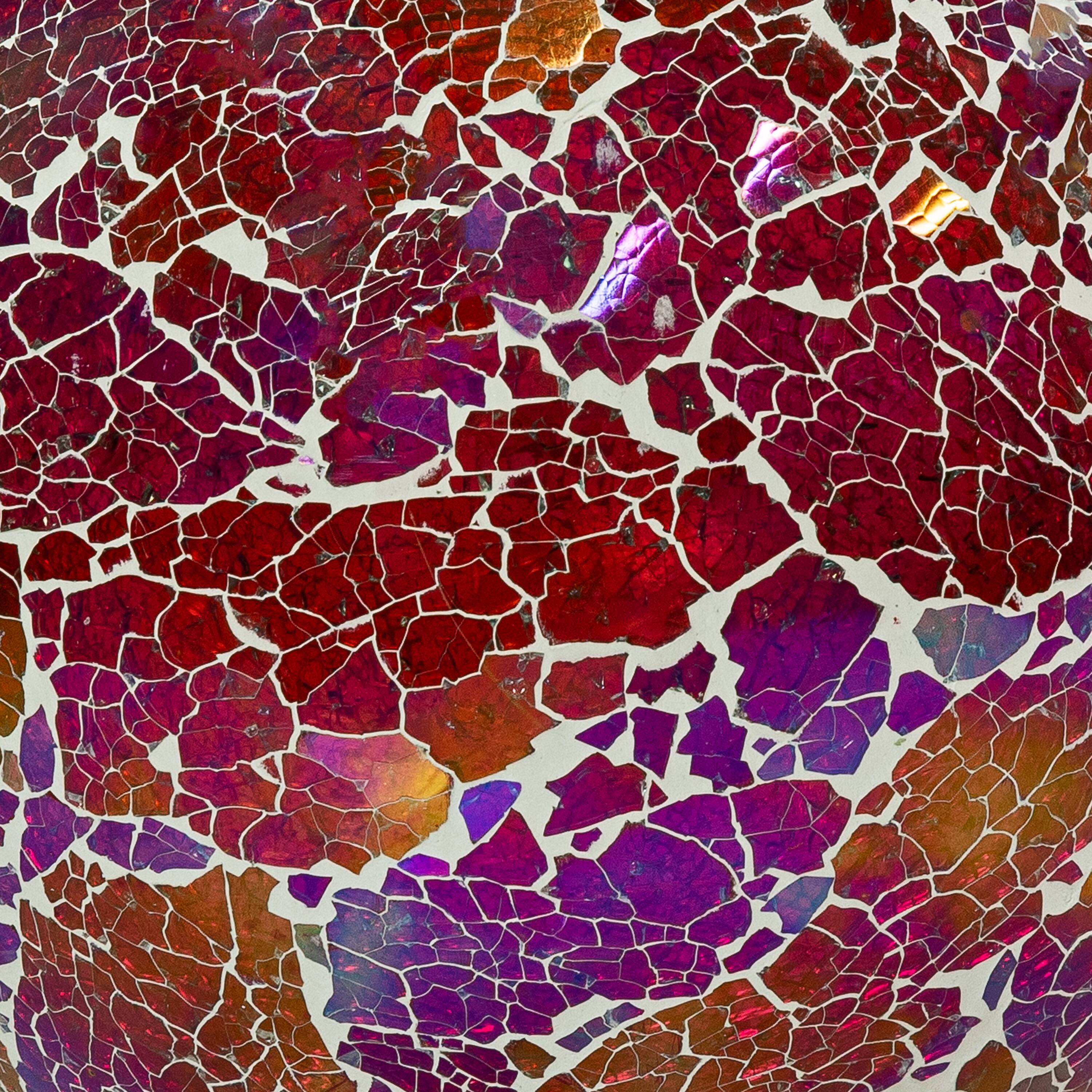 Alt View 9. Sunnydaze - Crackled Glass Mosaic Gazing Globe - 10 in - 2pk - Pearl Pink.