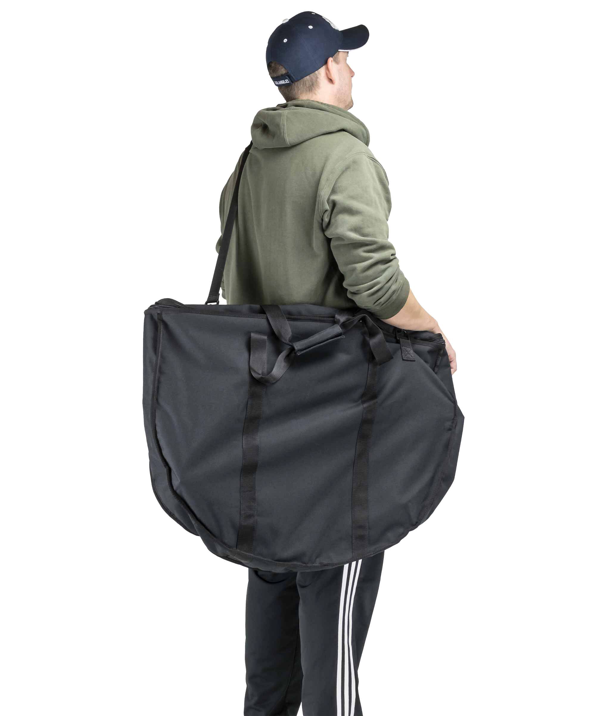 Left. Gibraltar Hardware - 22" Stealth Docking Station Carry Bag, Padded Gig Bag with Internal Pockets for Cymbal Boom Arms and T-Leg Assemblies.