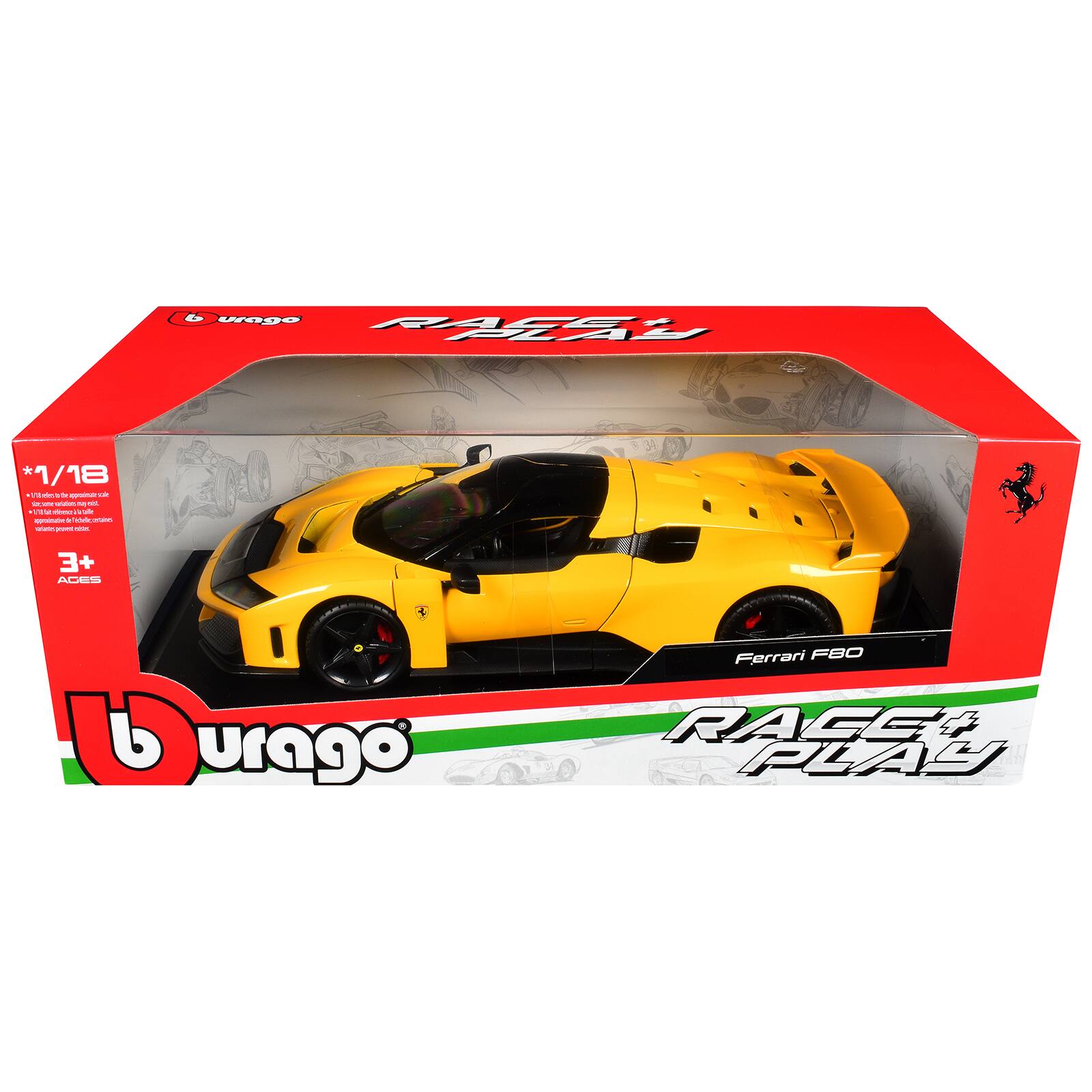 Ferrari F80 Yellow with Black Top 