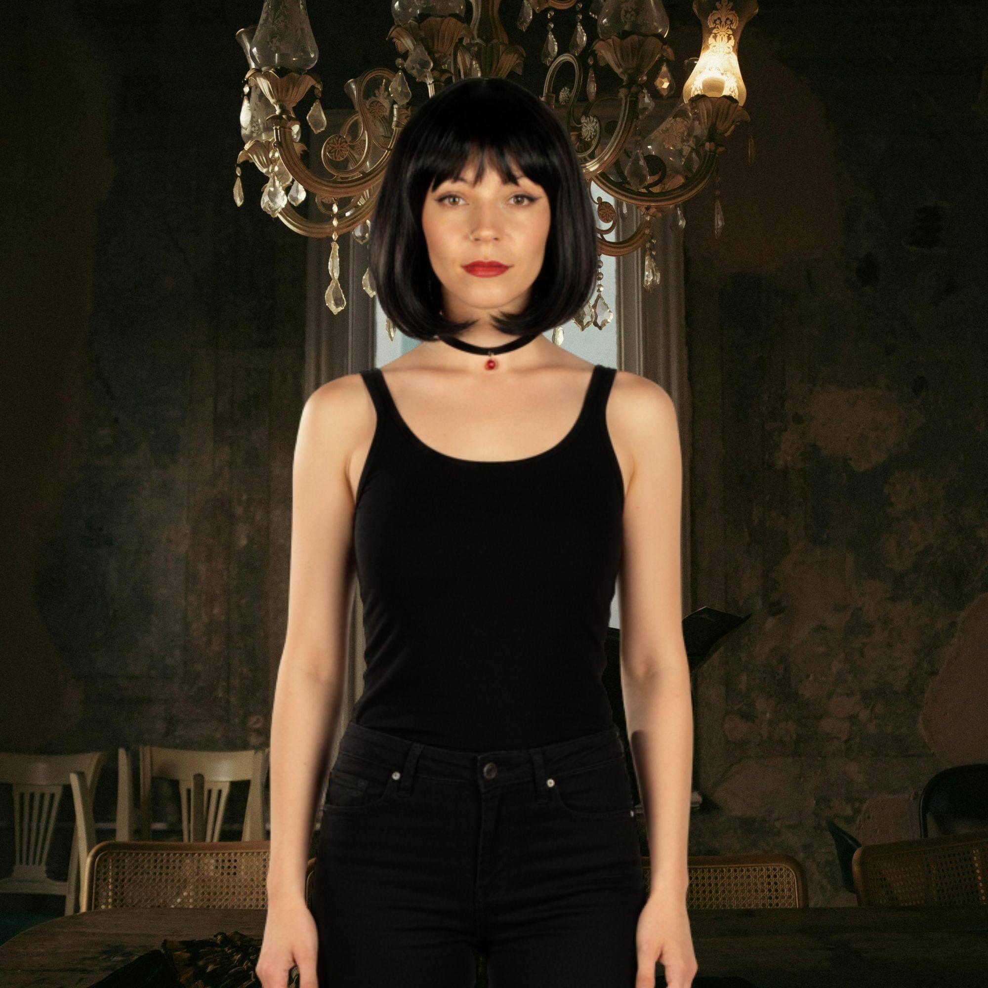 Alt View 2. Orion Costumes - Black Bob Wig Costume Accessory - Black.