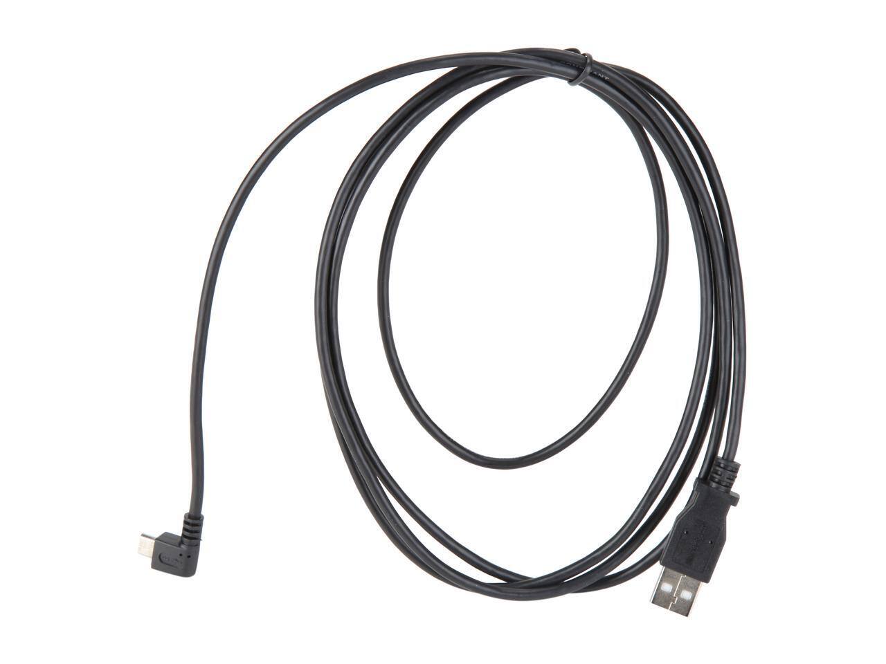 Alt View 1. StarTech.com - StarTech.com USBAUB2MRA Black Micro-USB Charge-and-Sync Cable M/M - Right-Angle Micro-USB - 24 AWG.