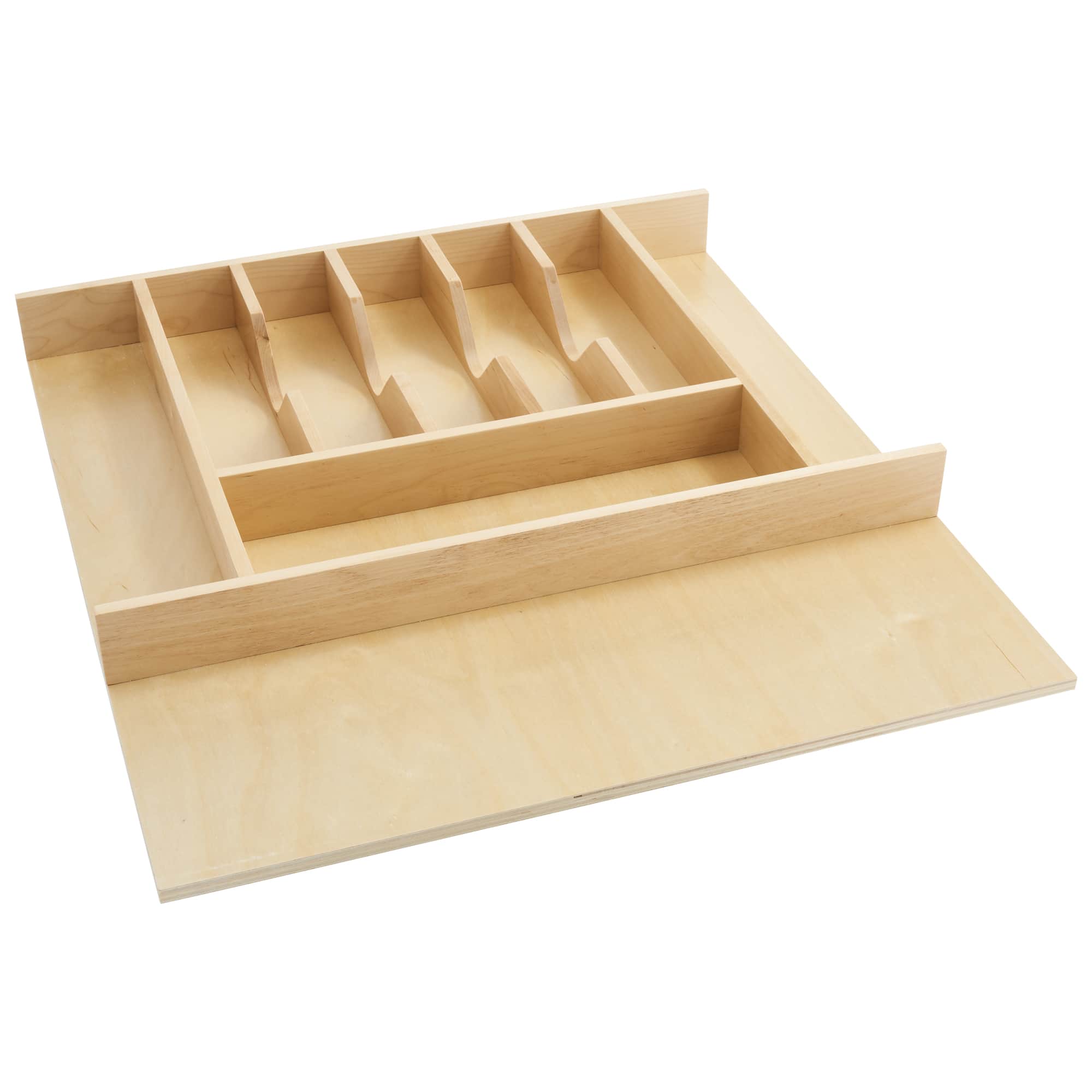 Rev-A-Shelf - 9 Cutlery Compartment Tray Cabinet Insert Short, Natural, 4WCT-3SH - Light Brown