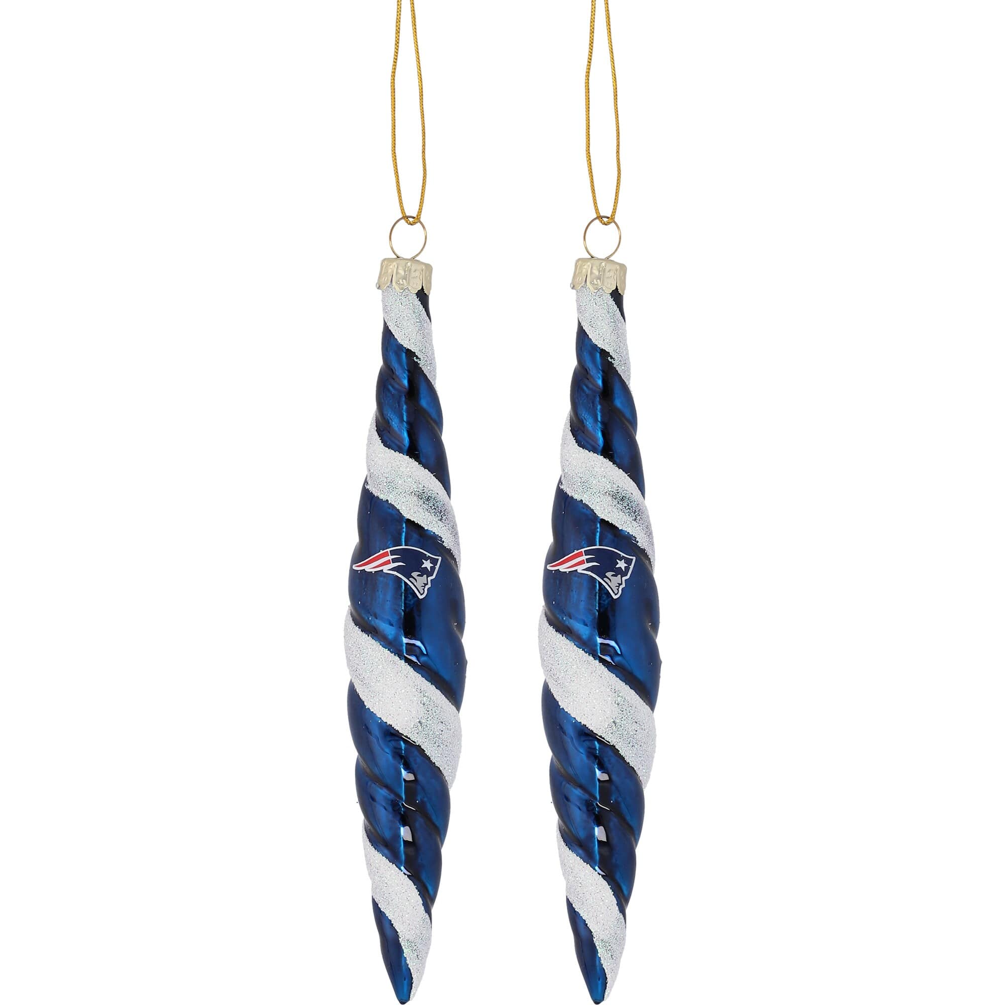 The Memory Company - Two-Pack Swirl Blown Glass Ornament Set - Multicolor