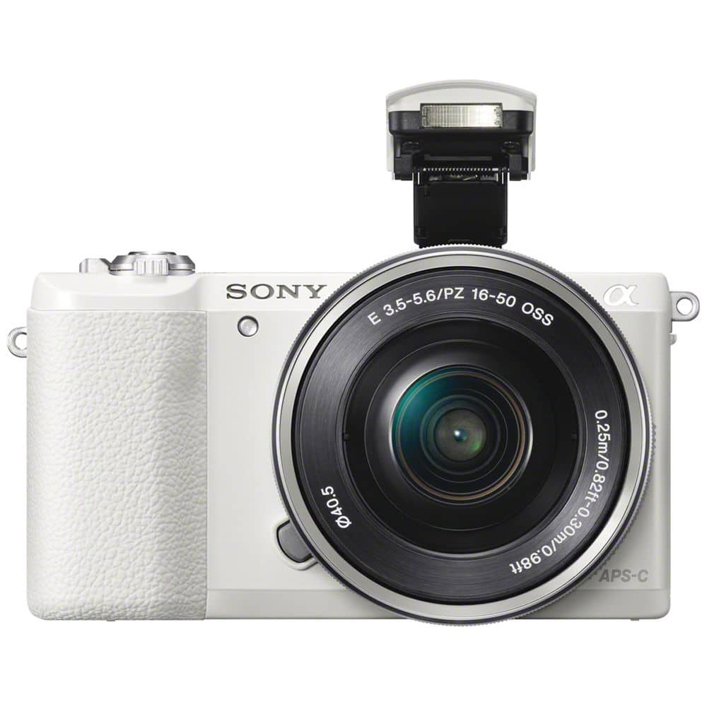 Sony Alpha a5100 Mirrorless Camera (White) w 16 50mm Lens + 64GB