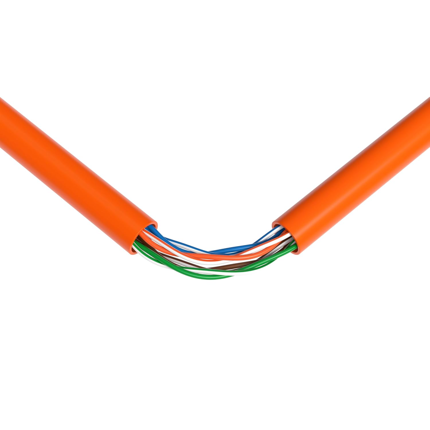 Alt View 1. Cables Direct Online - 1000ft Cat5e Solid 24AWG Cable UTP Cat5 Bulk Pull Box Network Copper Clad Aluminum LAN Wire, Unshielded, Orange.