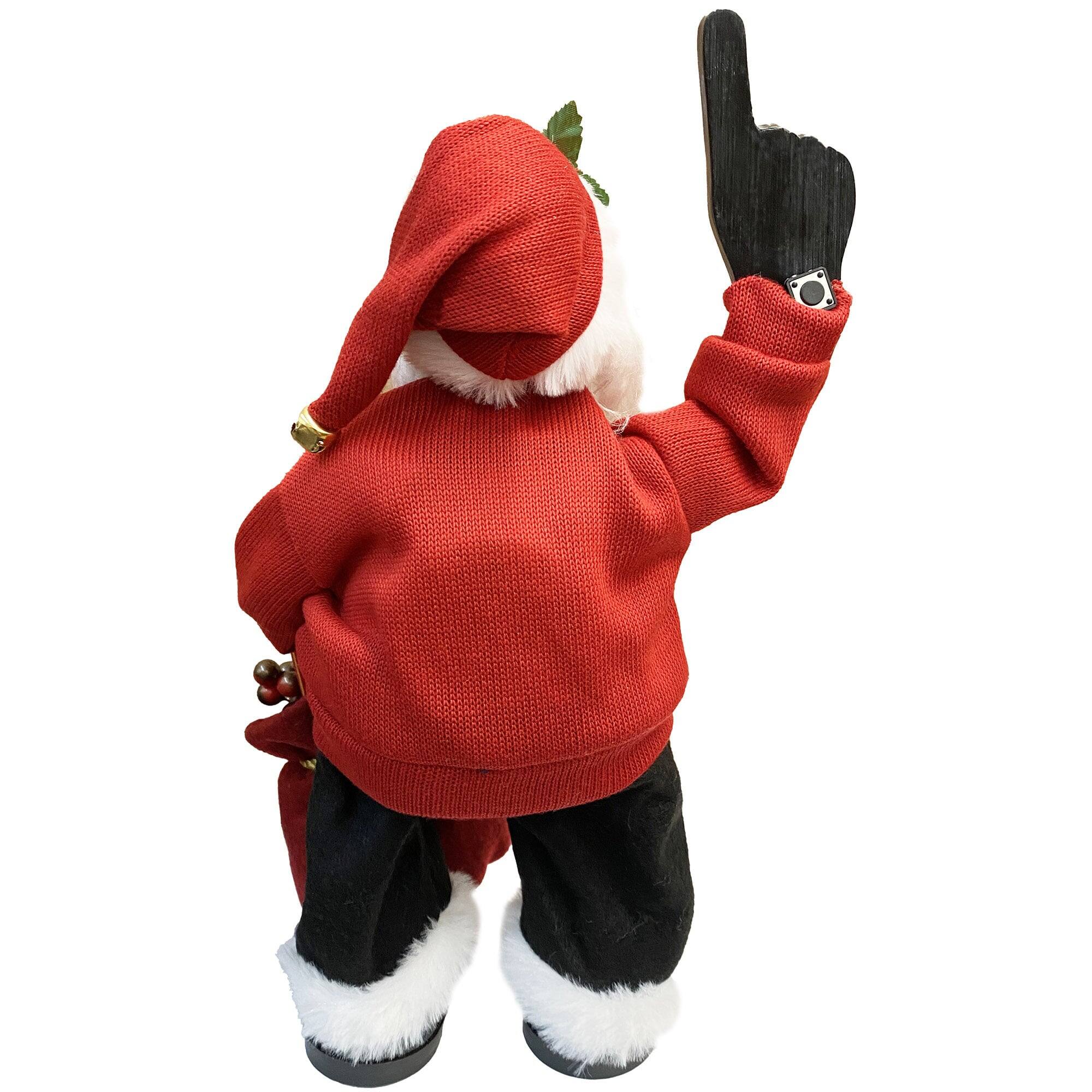 Alt View 1. Santa's Workshop - Florida State Seminoles 12" Animated Musical Santa - Red.