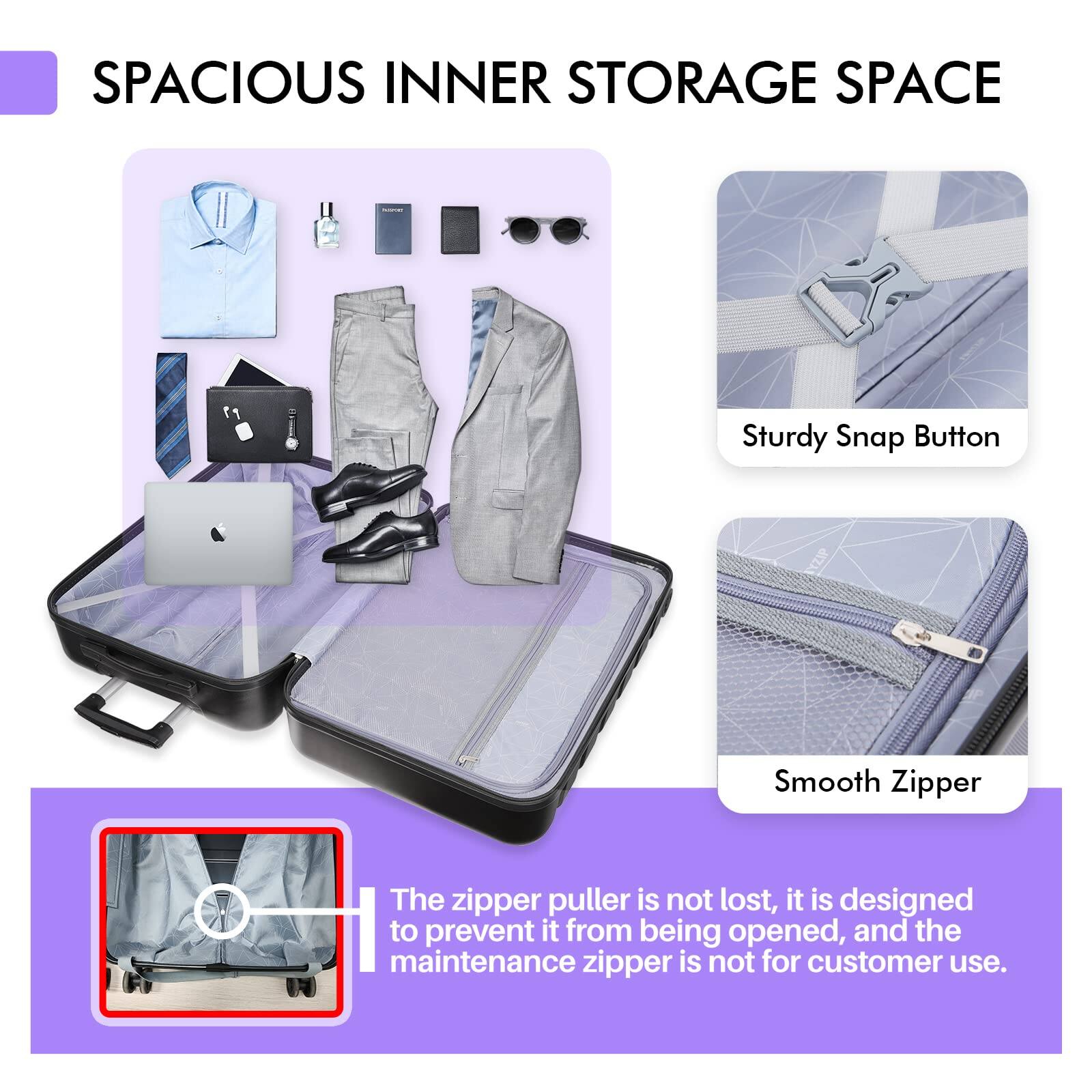 SPACIOUS INNER STORAGE SPACE

Sturdy Snap Button

Smooth Zipper

The zipper puller is not lost, it is designed to prevent it from being opened, and the maintenance zipper is not for customer use.