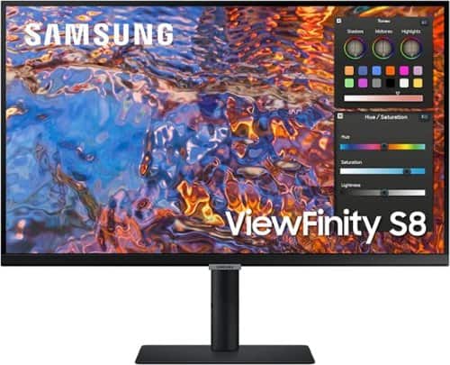 Samsung - ViewFinity 27” S8 (S80PB) UHD 4K Monitor with IPS Panel and Tilt Stand (USB, HDMI, DisplayPort) - Black