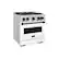 Angle. ZLINE - Autograph 30" Classic Dual Fuel Range with Black Accents (CDRZ-WM-30-MB) - White Matte.