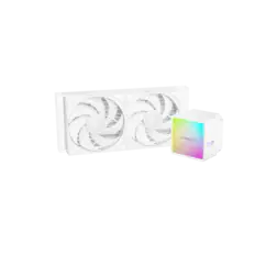 Front. Sudokoo - Nexaura 240 240mm Silent AIO Liquid CPU Cooler - WHite.
