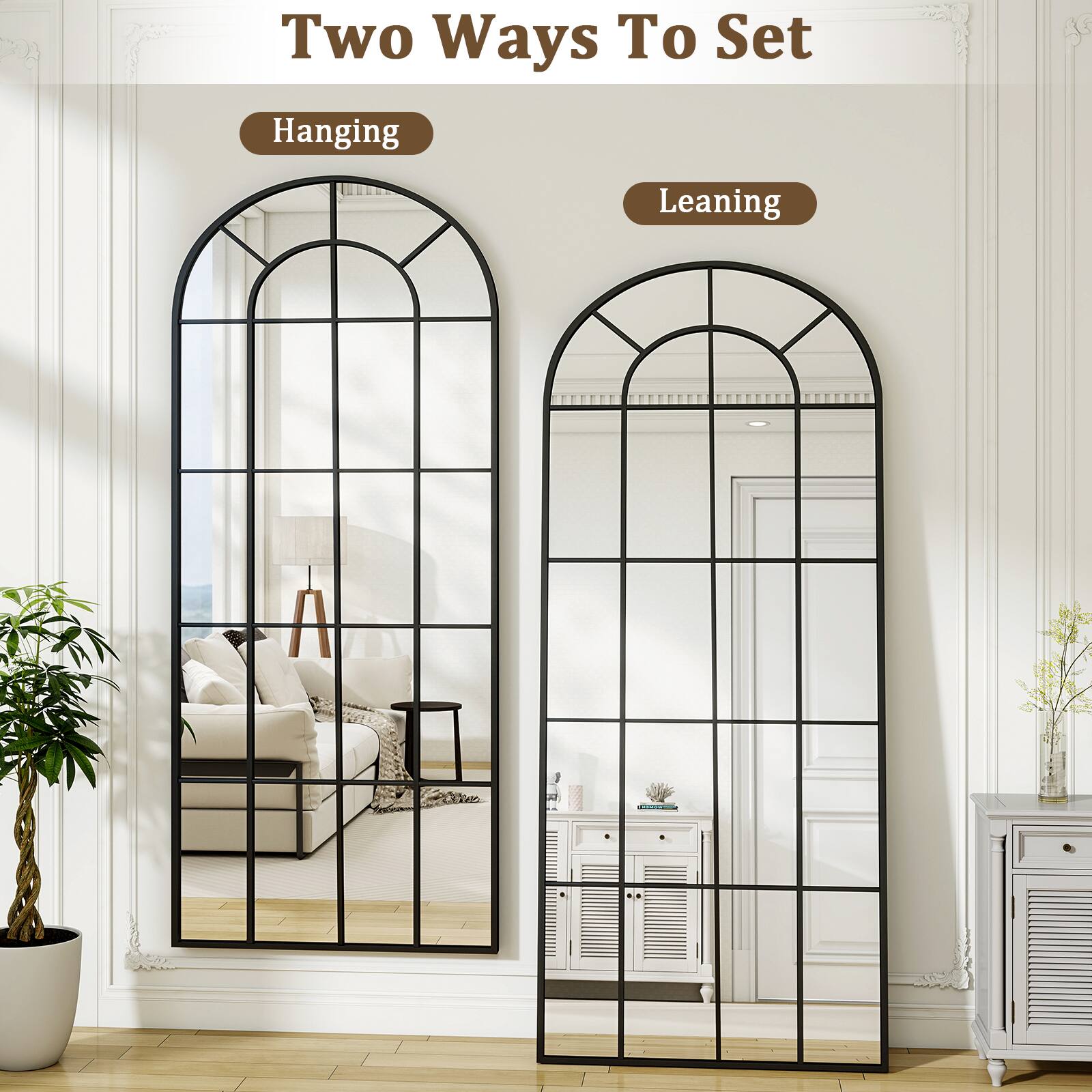 Two Ways To Set  
Hanging  
Leaning