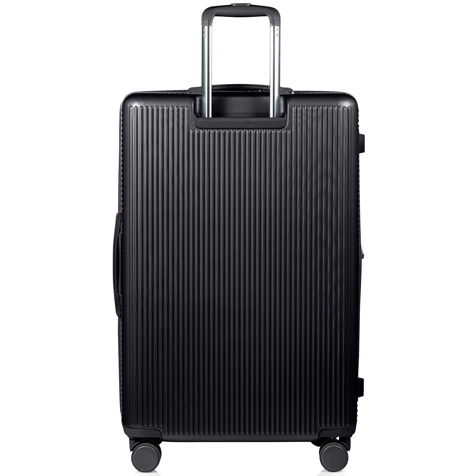 Back. Champs - Legacy 3-Piece Luggage Set - Black.