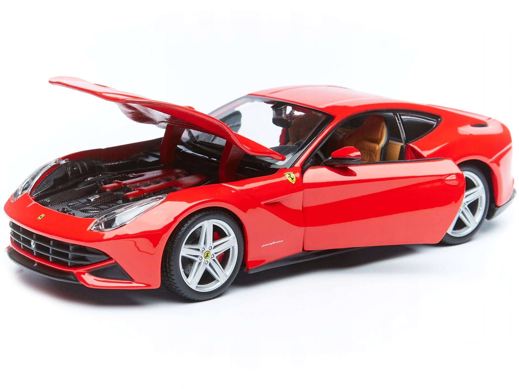 Left. Bburago - Ferrari 488 Pista Red with White and Blue Stripes 1/24 Diecast Model Car by Bburago - Red, White And Blue.