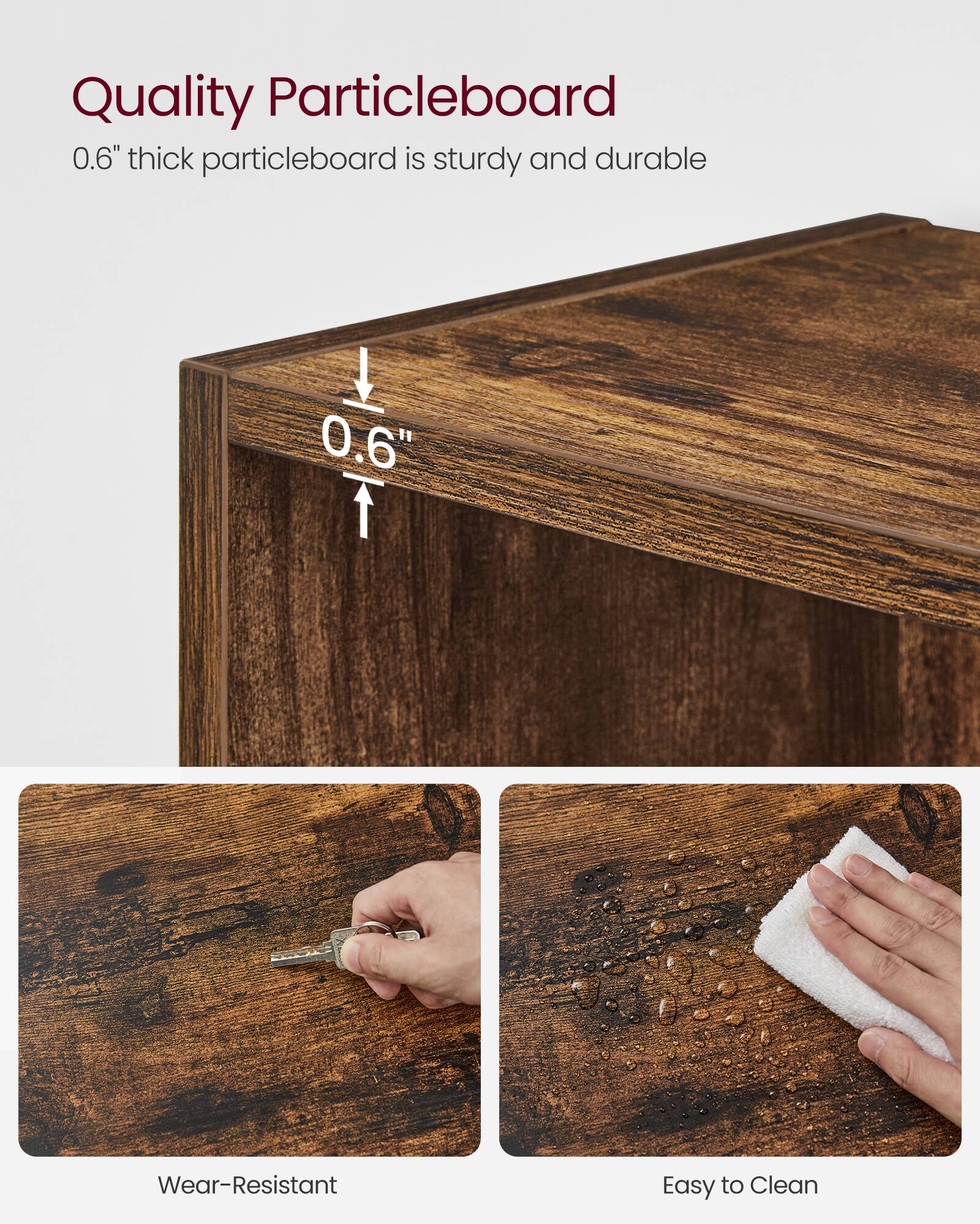 Bookshelf 3-Tier Open Bookcase - Thumbnail 4