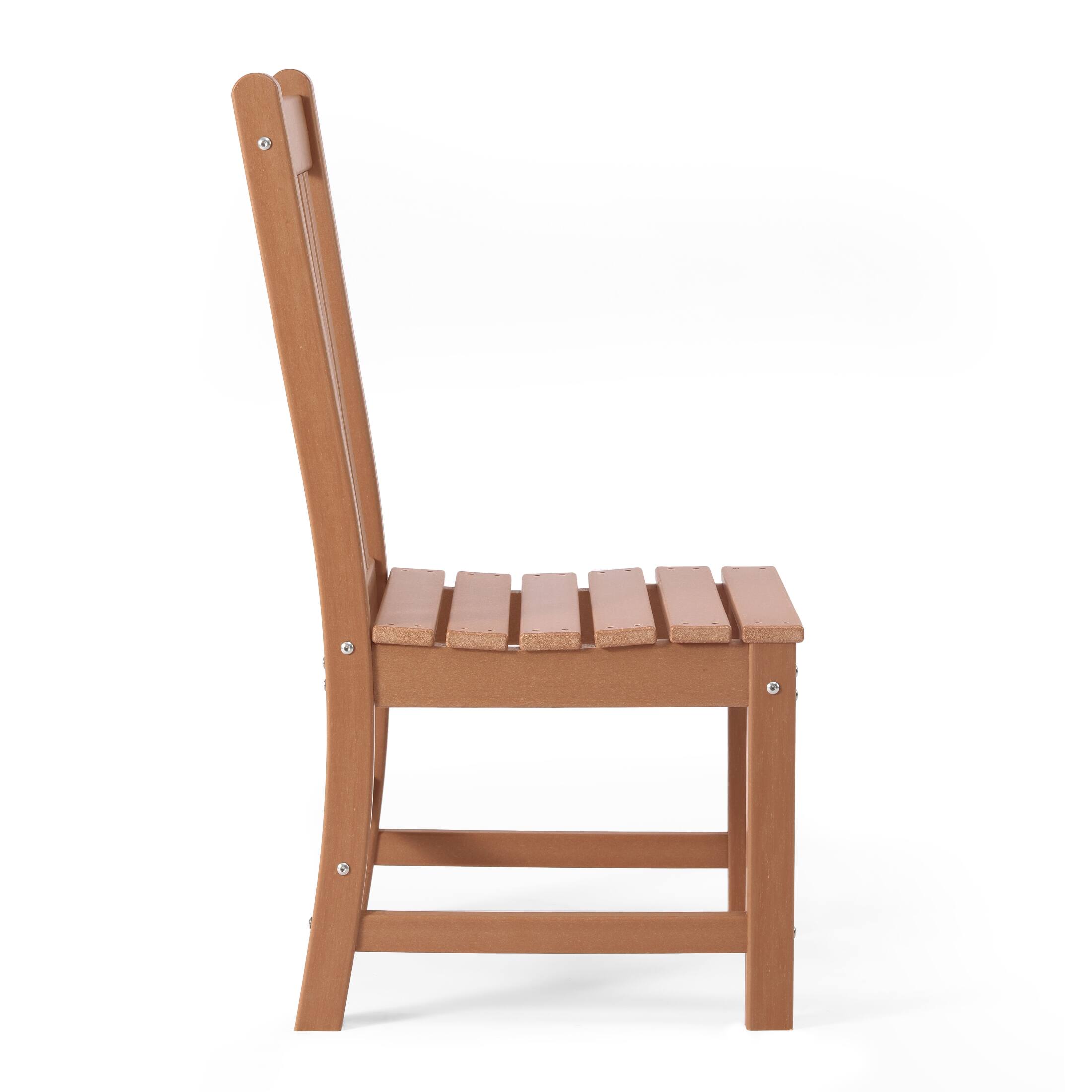 Left. WestinTrends - WestinTrends Malibu Outdoor Patio Dining Chair - Teak.