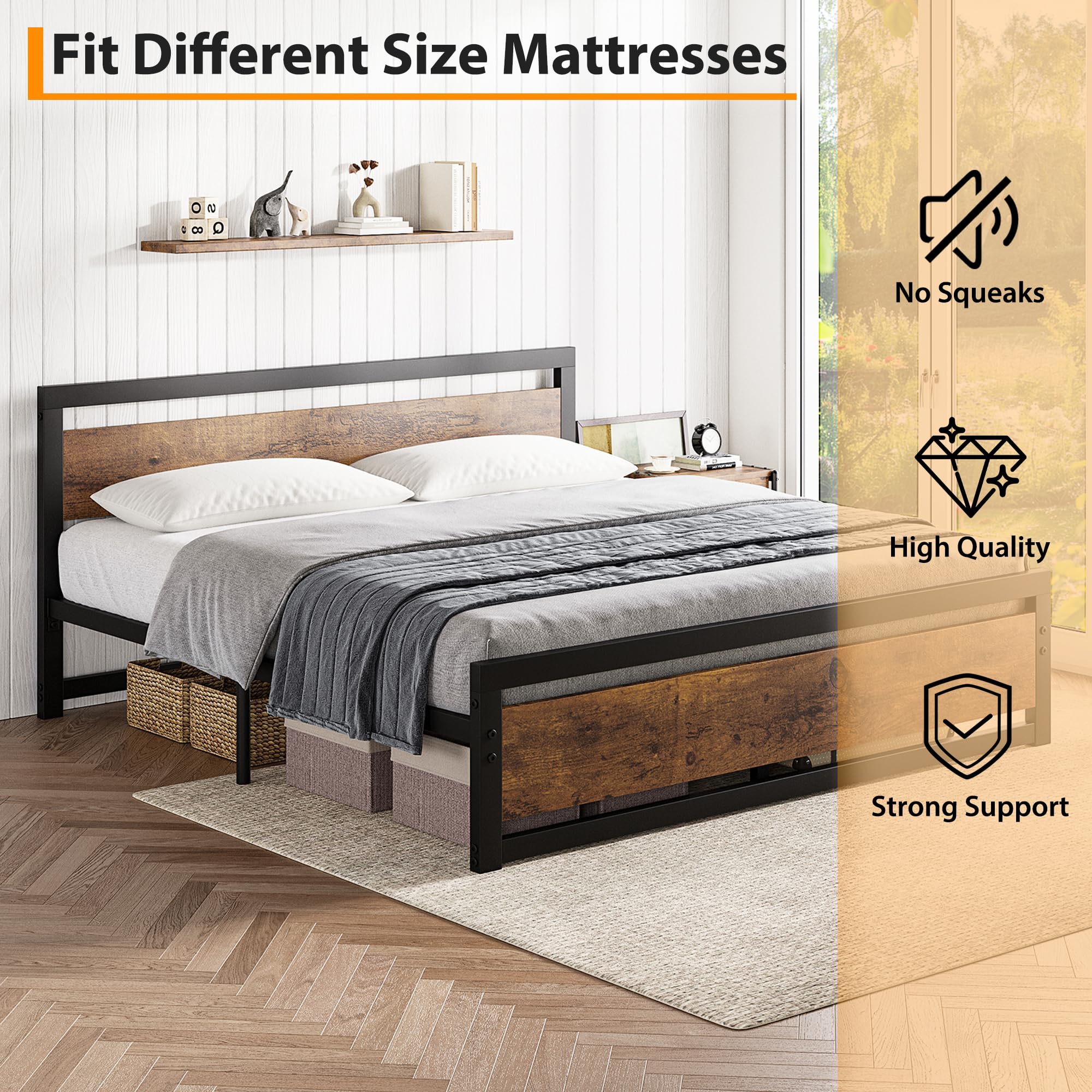 Fit Different Size Mattresses

- No Squeaks
- High Quality
- Strong Support