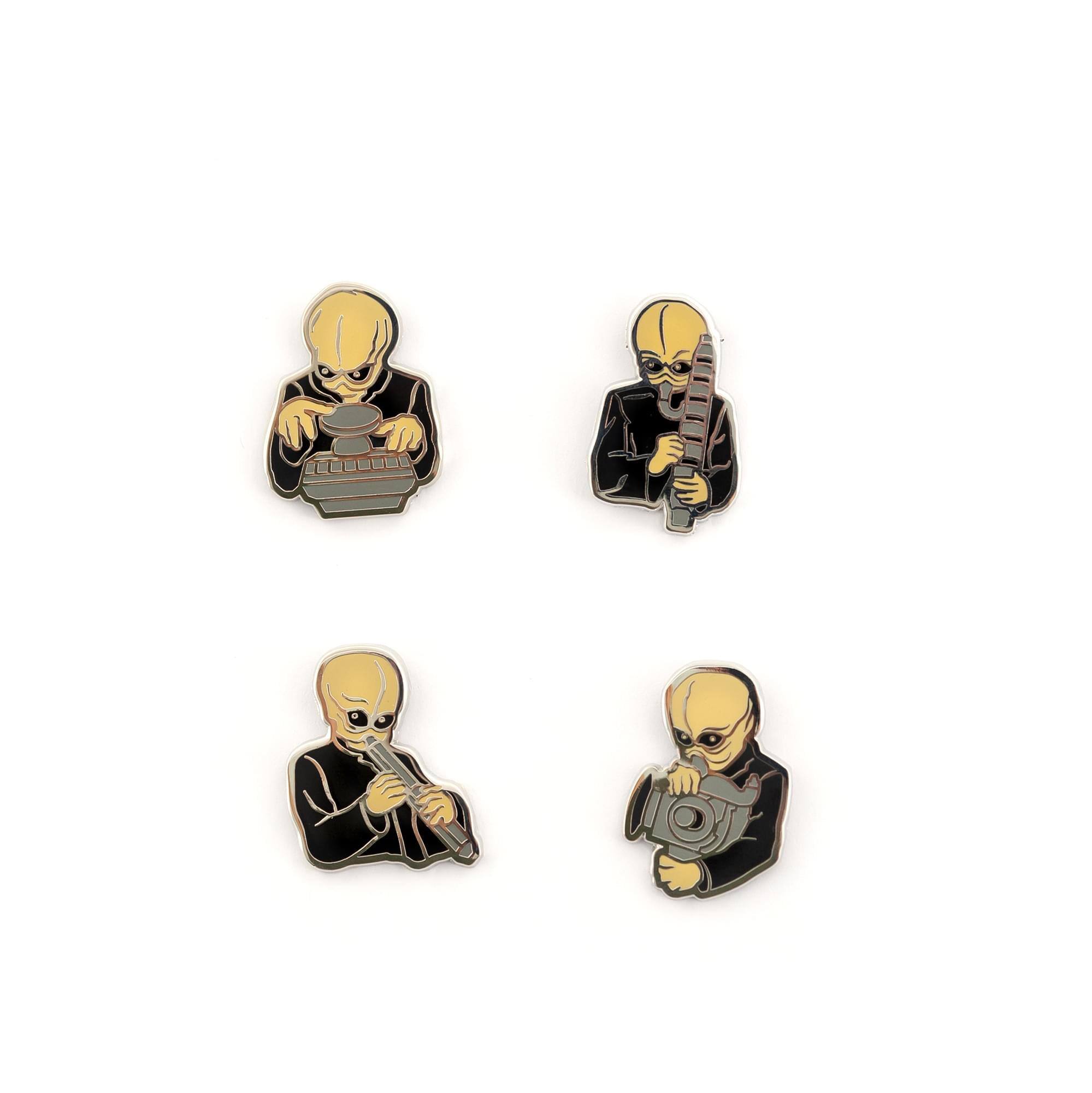 Front. Star Wars - Star Wars Cantina Band Collectible Pin Set | Exclusive Star Wars Collector Pins - Multicolored.