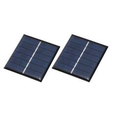 Front. Unique Bargains - 2pcs 3V 0.33W 110mA Mini Solar Panels, Small Solar PV Cells for DIY Electric Toy Materials Kits - Black.