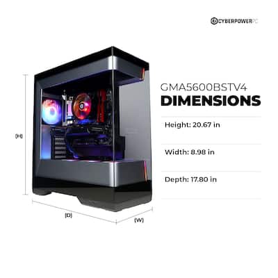 CyberPowerPC Gaming Desktop AMD Ryzen 5 5500 AMD Radeon RX 6500 XT CyberPowerPC Gaming Desktop AMD Ryzen 5 5500 AMD Radeon RX 6500 XT