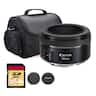 Canon - EF 50mm f/1.8 STM Lens | Prime with Bright f/1.8 Aperture & Smooth STM AF + More - Black
