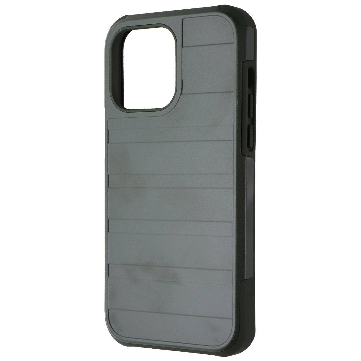 Front. Verizon - Verizon Rugged Dual Layer Case for Apple iPhone 14 Pro Max - Murky Green - Green.