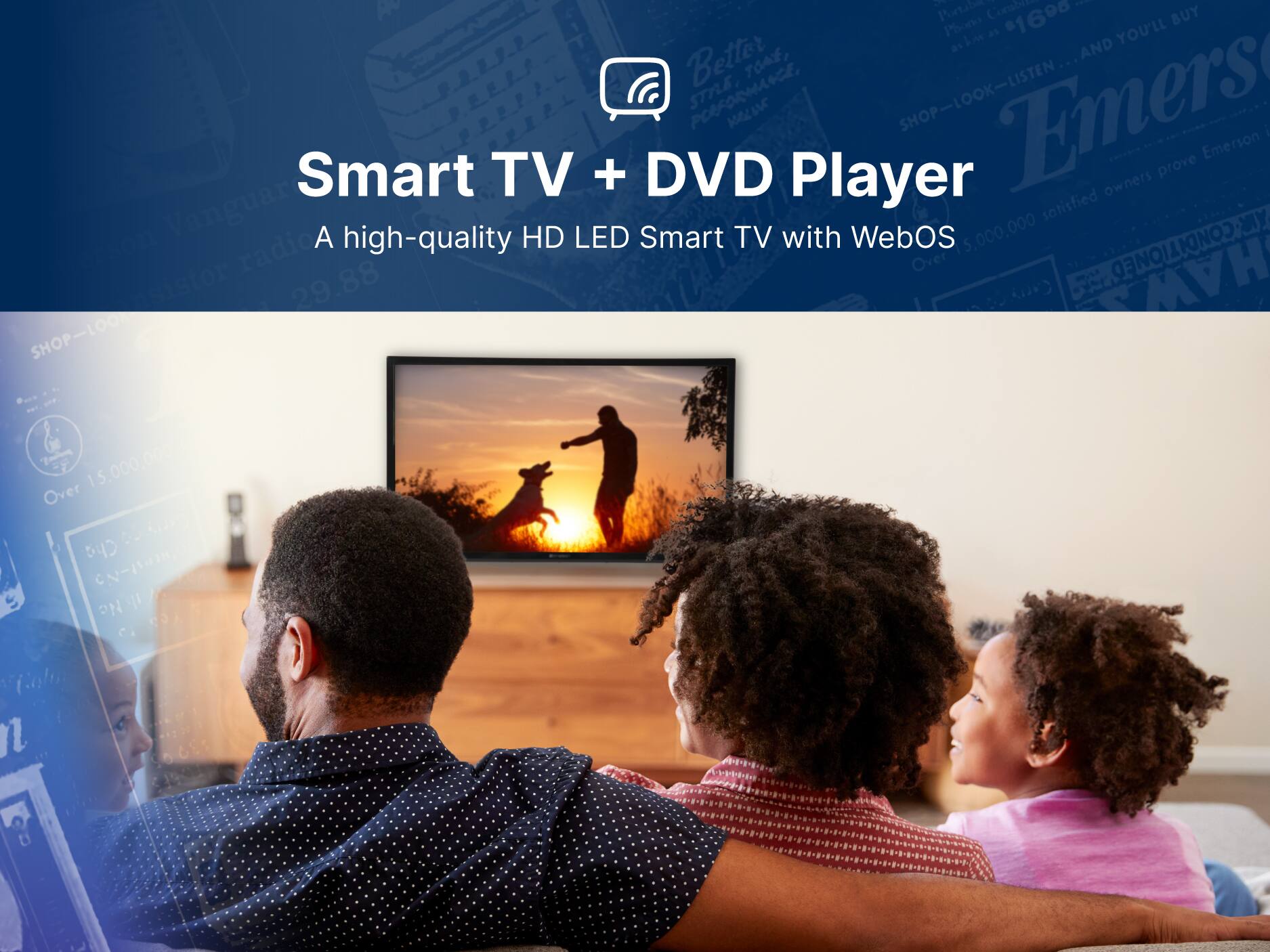 Smart TV + DVD Player
A high-quality HD LED Smart TV with WebOS