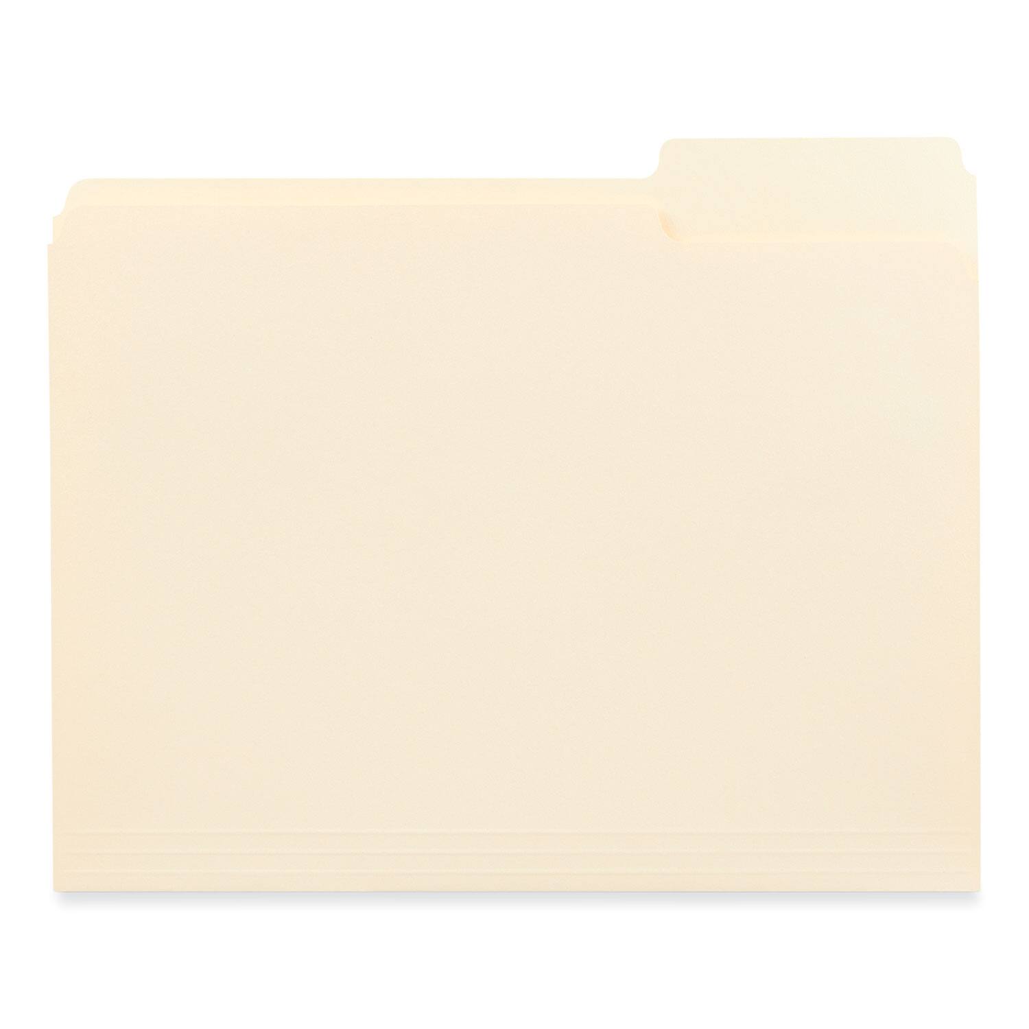 Angle. Universal - Universal Top Tab File Folders    Cut Tabs: Assorted  Letter Size  0.75 Expansion  Manila  250 per Box.