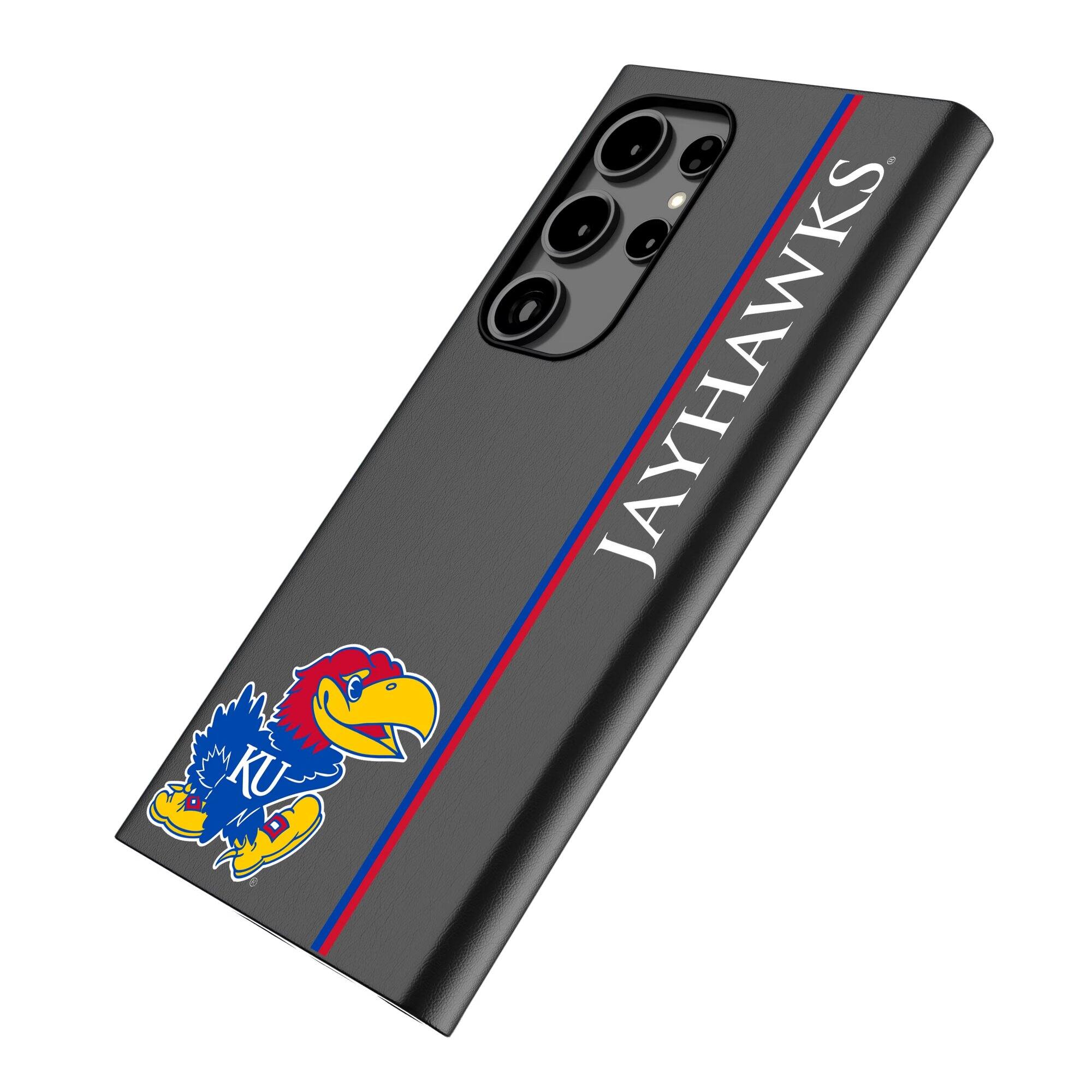 Alt View 1. Keyscaper - Kansas Jayhawks Galaxy Magnetic Bump Case - S25 - Black.