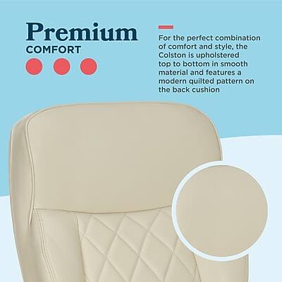 Premium COMFORT

For the perfect combination of comfort and style, the COMFORT Colston is upholstered top to bottom in smooth material and features a modern quilted pattern on the back cushion