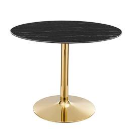 Modway - Verne 40" Artificial Marble Dining Table - Gold