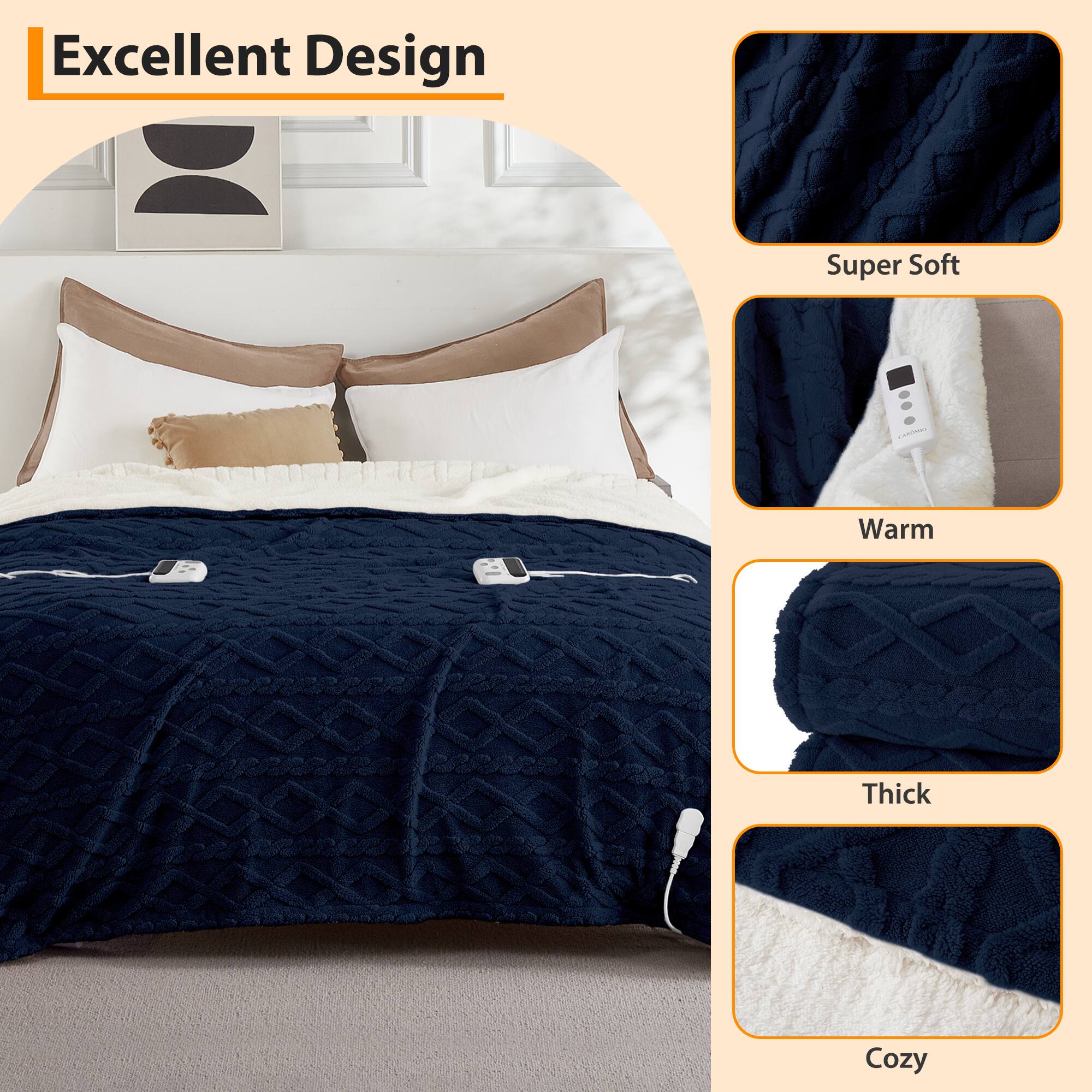 Excellent Design

- Super Soft
- Warm
- Thick
- Cozy