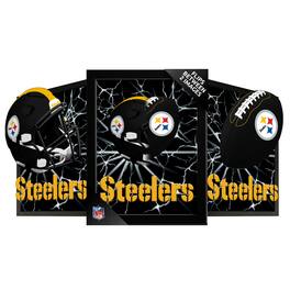 Sporticulture - Pittsburgh Steelers 14" x 18" Framed 3D Lenticular Art - Black