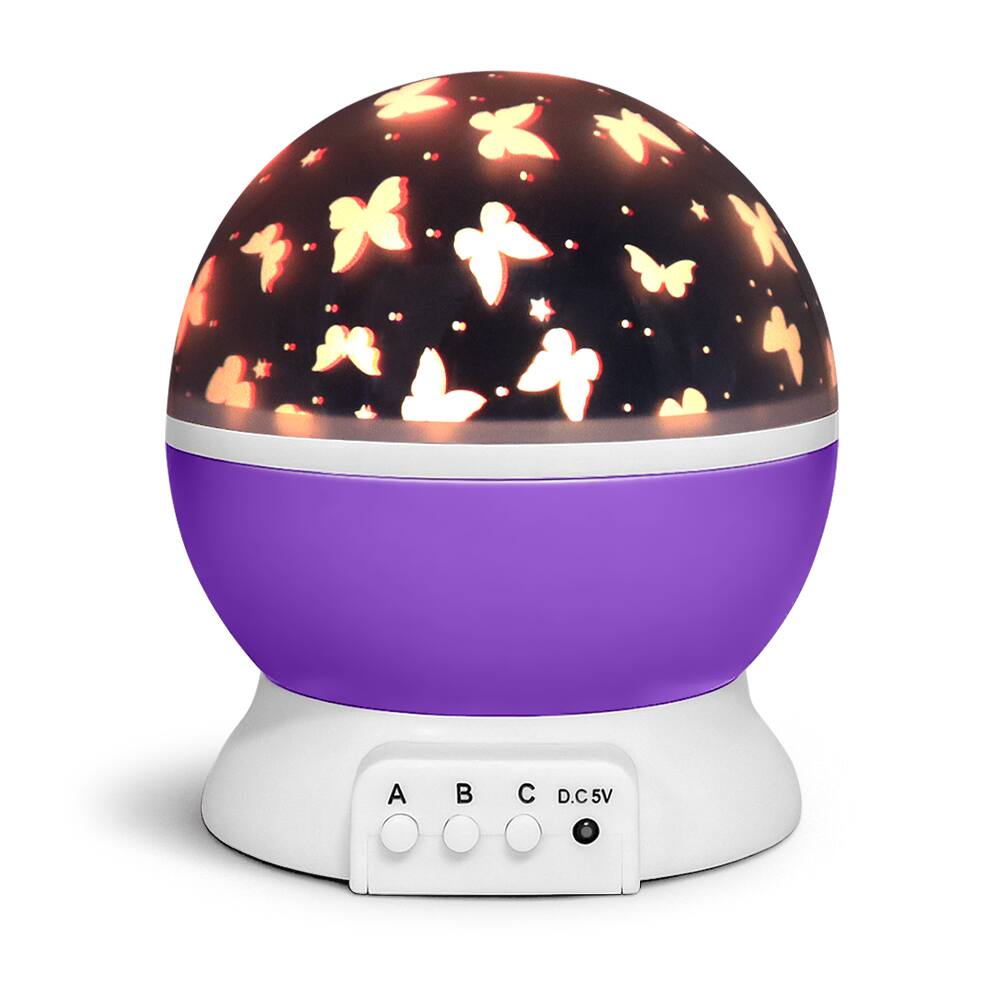 Front. GabbaGoods - GabbaGods LED Rotating Night Light Projector for Kids.