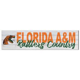 Jardine - Florida A&M Rattlers 40'' x 10'' Logo Sign - White