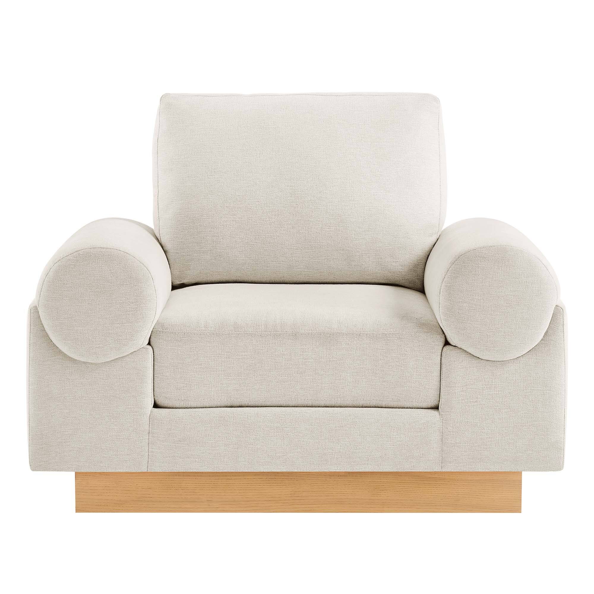 Alt View 2. Modway - Oasis Upholstered Fabric Armchair by Modway - White.