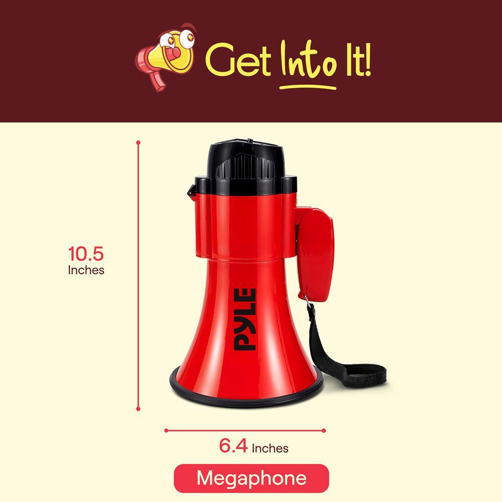 Get Into It! 10.5 Inches PYLE 6.4 Inches Megaphone