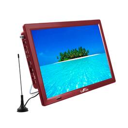 beFree Sound - Portable Rechargeable 14" LED TV with HDMI, SD/MMC, USB, VGA, AV In/Out and Built-in Digital Tuner - Red