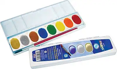 C Acuarelas Aquarell Watercolors Metallic Metallique 8 PRANG