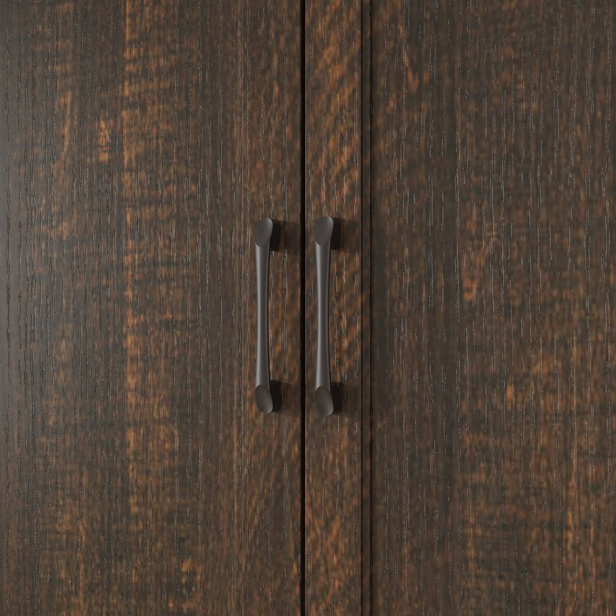 Alt View 7. FUFU & GAGA - Four-Door Wardrobe Closet with Shelves and Drawers for Complete Bedroom Storage - Black.