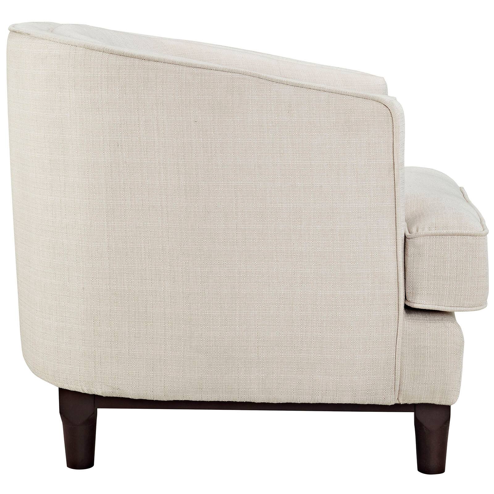 Left. Modway - Coast Upholstered Fabric Armchair by Modway - Beige.