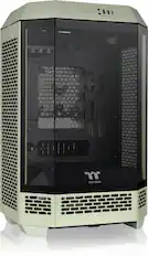 Front. Thermaltake - The Tower 300 Micro ATX PC Case - Matcha Green.