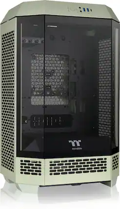 Front. Thermaltake - The Tower 300 Micro ATX PC Case - Matcha Green.